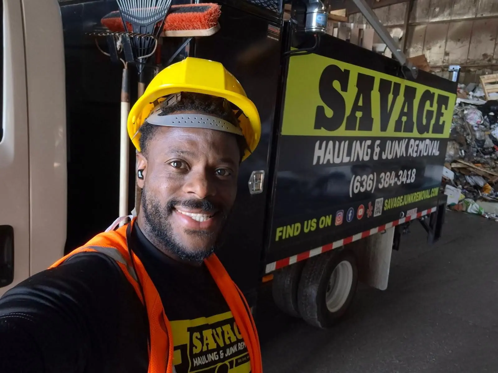 SAVAGE Junk Removal crew completing a job